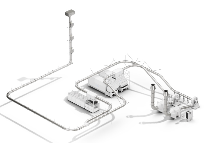 CleanStream pneumatic waste transport system by Memios